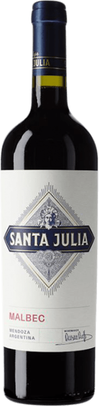 Free Shipping | Red wine Santa Julia I.G. Mendoza Mendoza Argentina Malbec 75 cl