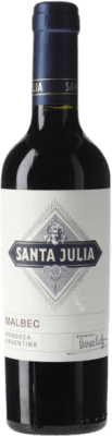 Бесплатная доставка | Красное вино Santa Julia I.G. Mendoza Мендоса Аргентина Malbec Половина бутылки 37 cl