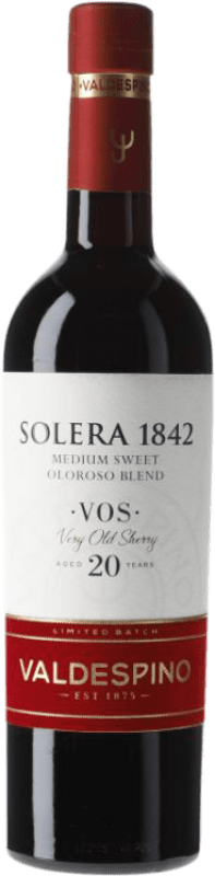 92,95 € 送料無料 | 甘口ワイン Valdespino 1842 Solera — ソレラ, Oloroso — オロロソ VOS Very Old Sherry — とても古いシェリー D.O. Jerez-Xérès-Sherry ミディアムボトル 50 cl