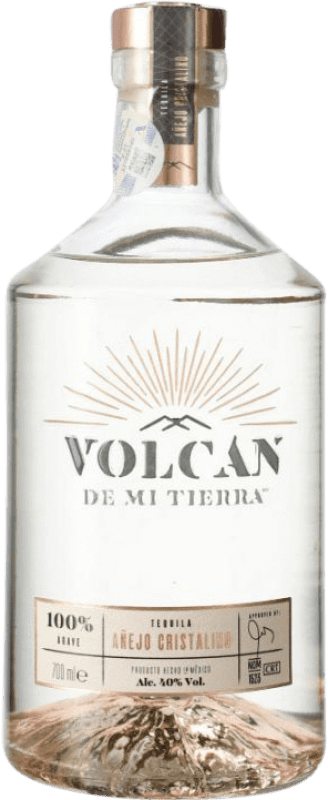 Бесплатная доставка | Текила Volcán de mi Tierra Añejo Cristalino Luminoso Халиско Мексика 70 cl