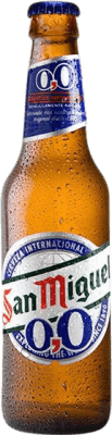 Envoi gratuit | Boîte de 24 unités Bière San Miguel Andalousie Espagne Bouteille Tiers 33 cl 0.0 Zéro Zéro, Verre RET Sans Alcool
