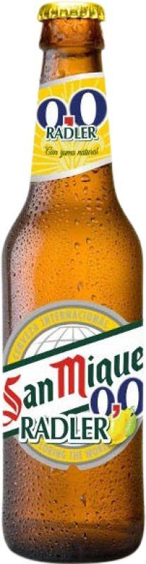 48,95 € Kostenloser Versand | 24 Einheiten Box Bier San Miguel Radler 0,0 Drittel-Liter-Flasche 33 cl
