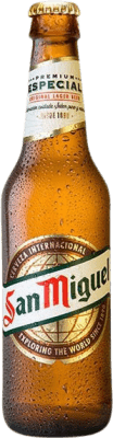 Envío gratis | Caja de 24 unidades Cerveza San Miguel Lager, Especial Andalucía España Botellín 25 cl