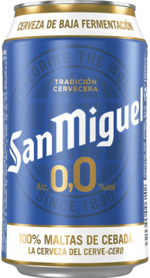 34,95 € Kostenloser Versand | 24 Einheiten Box Bier San Miguel 0,0 Alu-Dose 33 cl