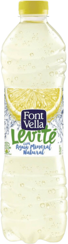 Envio grátis | Caixa de 12 unidades Água Font Vella Levité Mineral Natural Espanha Garrafa Medium 50 cl Limón — Limão