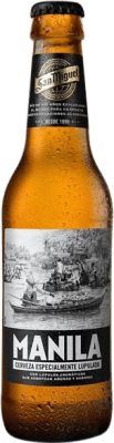39,95 € | 24 Einheiten Box Bier San Miguel Manila Andalusien Spanien Drittel-Liter-Flasche 33 cl