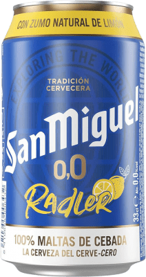 Bier 24 Einheiten Box San Miguel Radler 0,0 Alu-Dose 33 cl Alkoholfrei