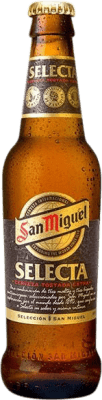 47,95 € | Коробка из 24 единиц Пиво San Miguel Selecta Андалусия Испания треть литровая бутылка 33 cl