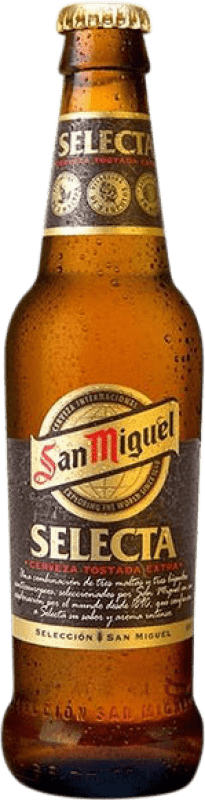 Free Shipping | 24 units box Beer San Miguel Selecta Andalusia Spain One-Third Bottle 33 cl