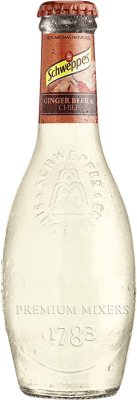 Kostenloser Versand | 24 Einheiten Box Getränke und Mixer Schweppes Ginger Beer Premium Vidrio Spanien Kleine Flasche 20 cl