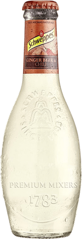 75,95 € | Boîte de 24 unités Boissons Fraîches Schweppes Premium Espagne Petite Bouteille 20 cl Verre Ginger Beer