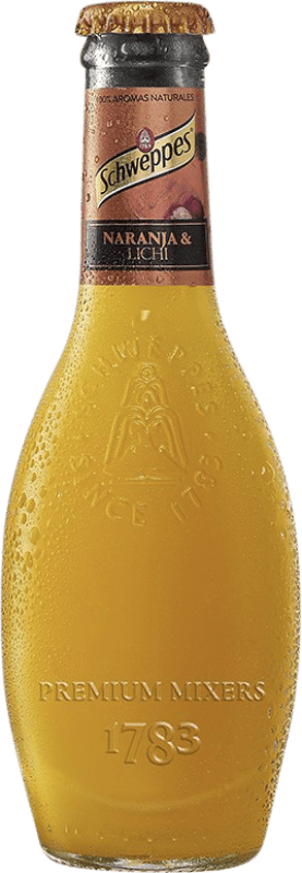 89,95 € Free Shipping | 24 units box Soft Drinks & Mixers Schweppes Naranja Premium Small Bottle 20 cl