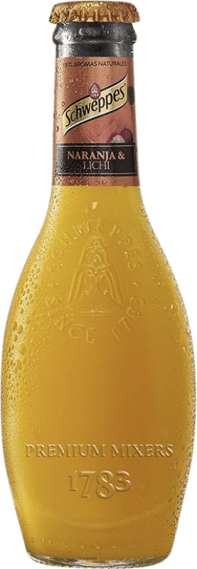 Envoi gratuit | Boîte de 24 unités Boissons et Mixers Schweppes Naranja Premium Espagne Petite Bouteille 20 cl