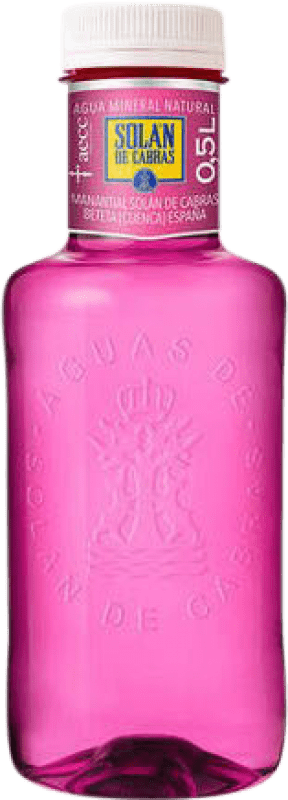 Free Shipping | 6 units box Water Solán de Cabras Rosa PET Castilla y León Spain Medium Bottle 50 cl