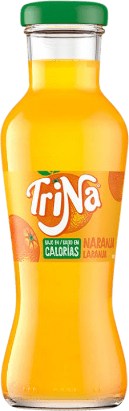 28,95 € Envío gratis | Caja de 24 unidades Refrescos Trina Botellín 25 cl Vidrio RET Naranja