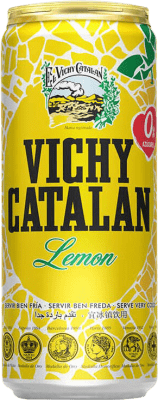 Free Shipping | 24 units box Water Vichy Catalan Limón Catalonia Spain Can 33 cl