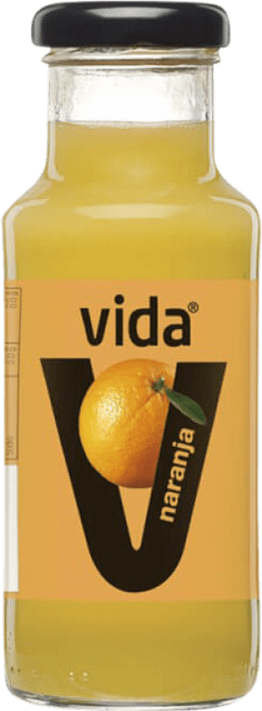 Envio grátis | Caixa de 24 unidades Refrigerantes Vida Zumo Naranja Espanha Garrafa Pequena 20 cl