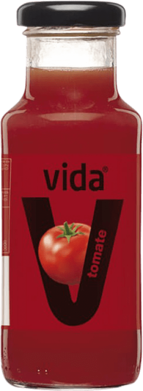 Envio grátis | Caixa de 24 unidades Refrescos e Mixers Vida Zumo Tomate Espanha Garrafa Pequena 20 cl