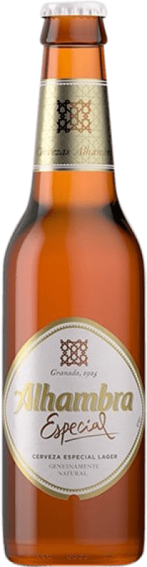32,95 € Spedizione Gratuita | Scatola da 24 unità Birra Alhambra Especial Vidrio RET Bottiglia Terzo 33 cl