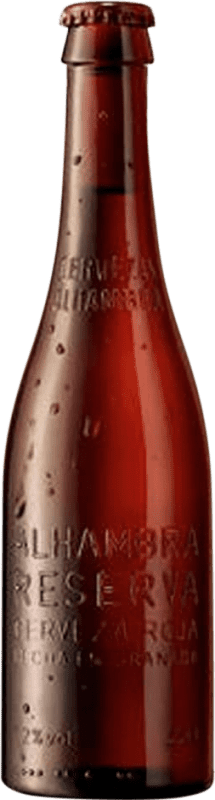 送料無料 | 24個入りボックス ビール Alhambra Roja 予約 アンダルシア スペイン 3分の1リットルのボトル 33 cl