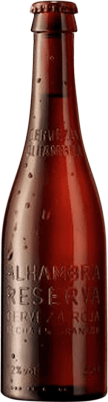 63,95 € Spedizione Gratuita | Scatola da 24 unità Birra Alhambra Roja Riserva Bottiglia Terzo 33 cl