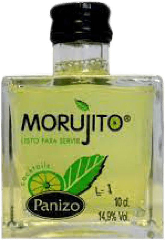 3,95 € Spedizione Gratuita | Grappa Orujo Panizo Cubo Morujito Bottiglietta Mignon 10 cl Mojito