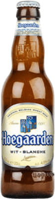 47,95 € | Коробка из 24 единиц Пиво Hoegaarden Бельгия треть литровая бутылка 33 cl