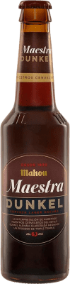 Free Shipping | 24 units box Beer Mahou Dunkel Madrid's community Spain One-Third Bottle 33 cl