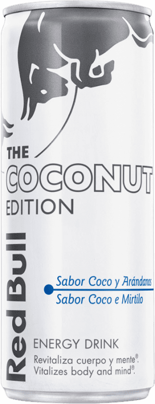 39,95 € Envio grátis | Caixa de 12 unidades Bebida Energética Red Bull Energy Drink Lata 25 cl Coconut — Coco
