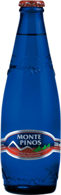Wasser 24 Einheiten Box Monte Pinos Frizzante — Perlwein, Mineral Natural — Natürliches Mineral 33 cl Glas RET