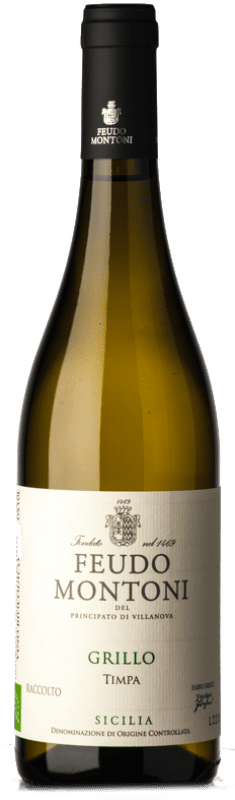 16,95 € Spedizione Gratuita | Vino bianco Feudo Montoni Della Timpa D.O.C. Sicilia