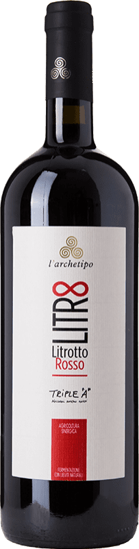 14,95 € | Red wine L'Archetipo Litrotto Rosso I.G.T. Puglia Puglia Italy Merlot, Cabernet Sauvignon, Montepulciano, Primitivo, Susumaniello 1 L