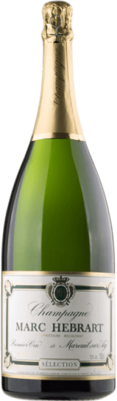Envio grátis | Espumante branco Marc Hébrart Selection Premier Cru Brut A.O.C. Champagne Champagne França Pinot Preto, Chardonnay Garrafa Magnum 1,5 L