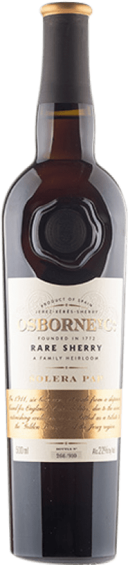 免费送货 | 加强葡萄酒 Osborne PAP Medium — 半 Solera — 雪利酒系统, Rare — 稀有 D.O. Jerez-Xérès-Sherry 安达卢西亚 西班牙 Palomino Fino, Pedro Ximénez 中瓶装 50 cl
