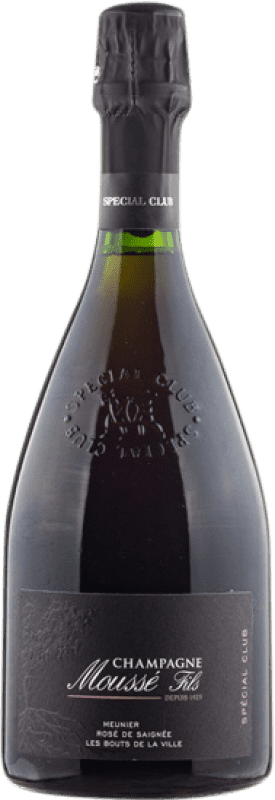Kostenloser Versand | Rosé Sekt Cédric Moussé Club de Saignée Spezial, Rosé A.O.C. Champagne Champagner Frankreich Pinot Meunier — Schwarzriesling 75 cl