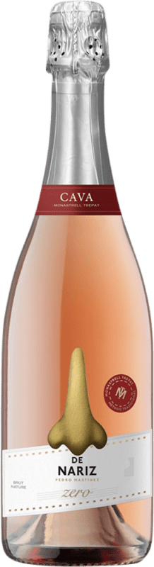 15,95 € | Espumante rosé De Nariz Zero Dosage Brut Nature D.O. Cava Espanha Monastrell 75 cl