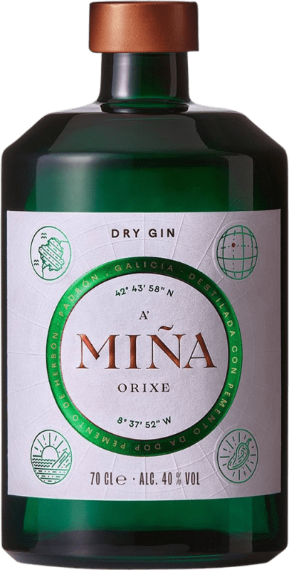 36,95 € Envio grátis | Gin A Miña. Orixe Dry Gin