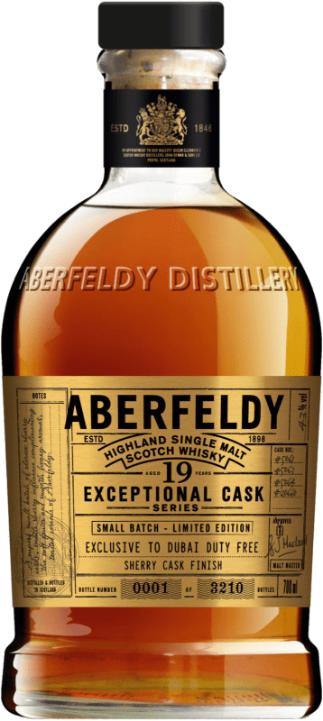 217,95 € Бесплатная доставка | Односолодовый виски Aberfeldy Exceptional Cask 19 Лет