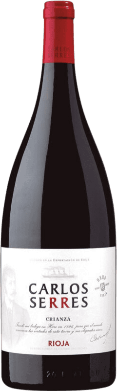 Envio grátis | Vinho Tinto Carlos Serres Crianza D.O.Ca. Rioja La Rioja Espanha Tempranillo, Garnacha — Grenache Garrafa Magnum 1,5 L
