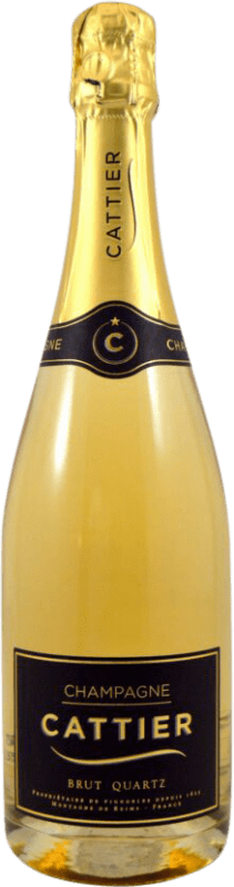 31,95 € | Белое игристое вино Cattier Quartz брют A.O.C. Champagne шампанское Франция Pinot Black, Chardonnay, Pinot Meunier 75 cl