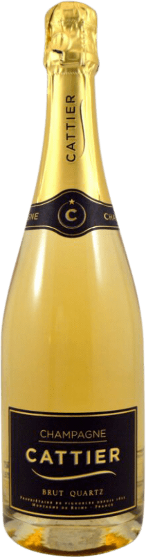 36,95 € | Espumante branco Cattier Quartz Brut A.O.C. Champagne Champagne França Pinot Preto, Chardonnay, Pinot Meunier 75 cl