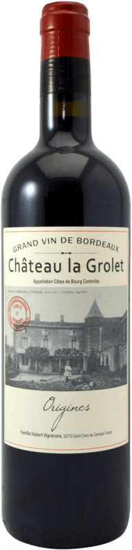 18,95 € | Red wine Famille Hubert La Grolet Origines A.O.C. Côtes de Bourg France Merlot, Cabernet Sauvignon, Cabernet Franc, Malbec 75 cl