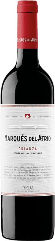 Бесплатная доставка | Красное вино Marqués del Atrio Crianza — Крианса D.O.Ca. Rioja Ла-Риоха Испания Tempranillo — Темпранильо, Graciano — Грасиано 75 cl