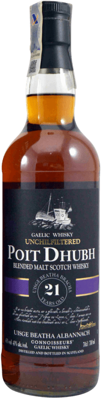 126,95 € | Blended Whisky Pràban Poit Dhubh Royaume-Uni 21 Ans 70 cl