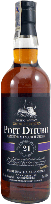 126,95 € | Whisky Blend Pràban Poit Dhubh Royaume-Uni 21 Ans 70 cl