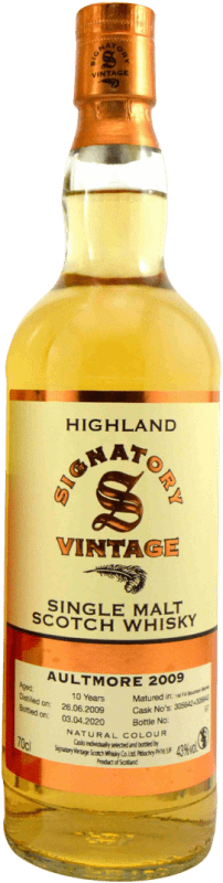 免费送货 | 威士忌单一麦芽威士忌 Signatory Vintage Distilled at Aultmore 英国 10 岁 70 cl