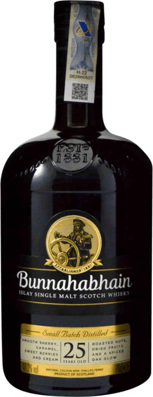 594,95 € | Single Malt Whisky Bunnahabhain Großbritannien 25 Jahre 70 cl