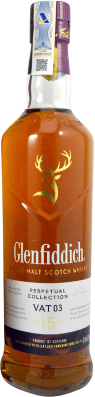 122,95 € Envoi gratuit | Single Malt Whisky Glenfiddich Perpetual Collection Vat 03 15 Ans