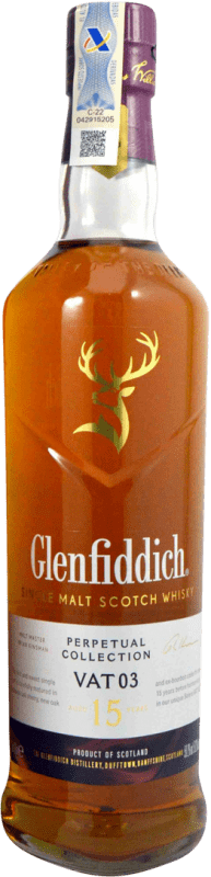 92,95 € | Single Malt Whisky Glenfiddich Perpetual Collection Vat 03 Royaume-Uni 15 Ans 70 cl
