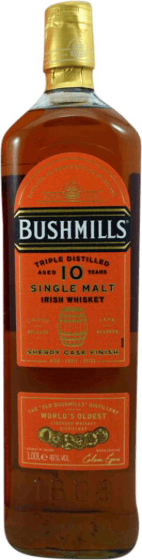 Free Shipping | Whisky Single Malt Bushmills Sherry Cask Ireland 10 Years 1 L